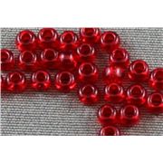 Seed Bead Red Transparent 9/0 - Minimum 10g