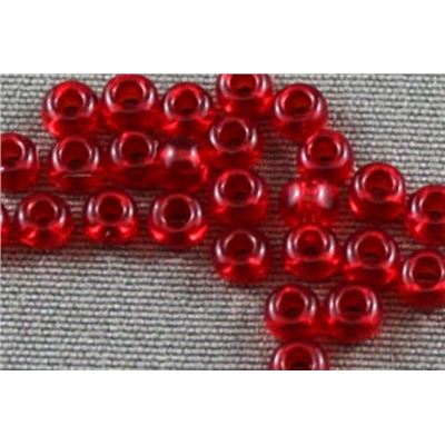 Seed Bead Red Transparent 9/0 - Minimum 10g