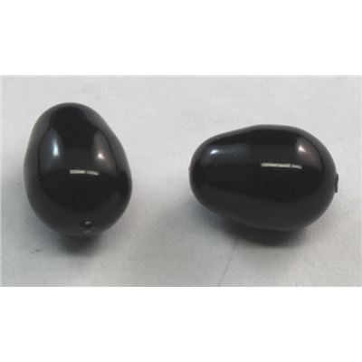 Swarovski Crystal 5821 Pearl Drop Mystic Black 11x8mm 