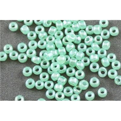 Seed Bead Pale Green Luster 9/0 - Minimum 10g