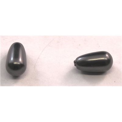 Swarovski Crystal 5816 Pearl Drop Black Half Drilled 15x8mm 