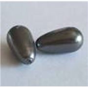 Swarovski Crystal 5816 Pearl Drop Dark Grey Half Drilled 15x8mm 