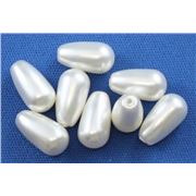 Swarovski Crystal 5816 Pearl Drop White 15x8mm 