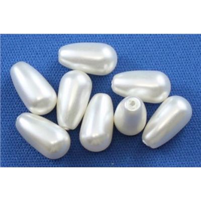 Swarovski Crystal 5816 Pearl Drop White 15x8mm 