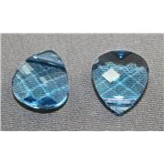 Swarovski Crystal 6012 Briolette Aqua 11x10mm 