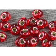 Magatama Red Silver Lined 9/0 - Minimum 10g