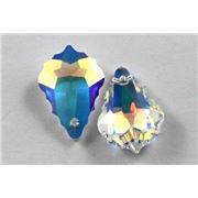 Swarovski Crystal 6090 Baroque Pendant Crystal AB 22x15mm 