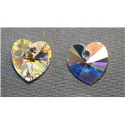 Swarovski Crystal 6228 Hearts Crystal AB 10.3x10mm 