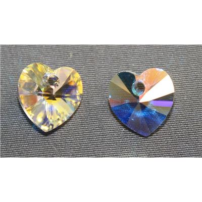 Swarovski Crystal 6228 Hearts Crystal AB 10.3x10mm 