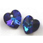 Swarovski Crystal 6202 Hearts Heliotrope 10.3x10mm 