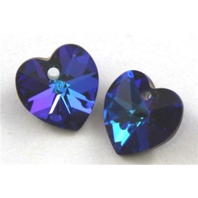 Swarovski Crystal 6202 Hearts Heliotrope 10.3x10mm 