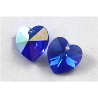 Swarovski Crystal 6202 Hearts Sapphire AB 10.3x10mm 