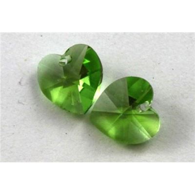 Swarovski Crystal 6202 Hearts Peridot 10.3x10mm 