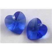 Swarovski Crystal 6202 Hearts Sapphire 10.3x10mm 