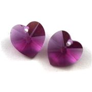 Swarovski Crystal 6202 Hearts Fuchsia 10.3x10mm 
