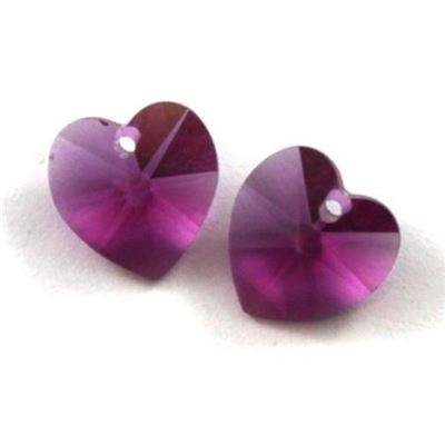 Swarovski Crystal 6202 Hearts Fuchsia 10.3x10mm 