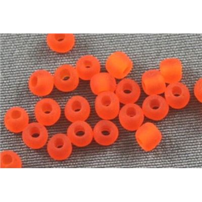 Czech Seed Bead Orange Matte 8/0 - Minimum 12g