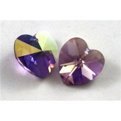 Swarovski Crystal 6202 Hearts Light Amethyst AB 14.4x14mm 