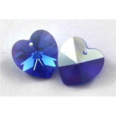 Swarovski Crystal 6202 Hearts Sapphire AB 14.4x14mm 