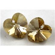 Swarovski Crystal 6202 Hearts Golden Shadow 18x17.5mm 