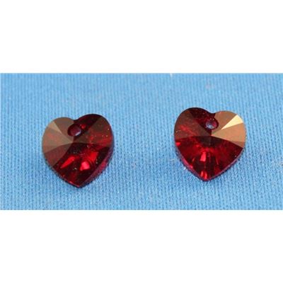 Swarovski Crystal 6228 Hearts Siam 10.3x10mm 
