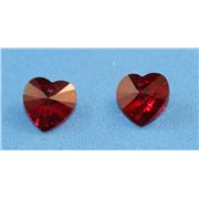 Swarovski Crystal 6228 Hearts Siam 14.4x14mm 