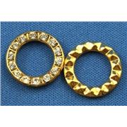 Swarovski Crystal Ring  Crystal/Gold 21x2x3mm 