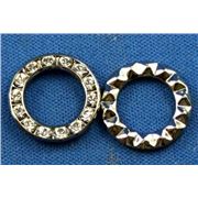 Swarovski Crystal Ring  Crystal/Black Nickel 21x2x3mm 