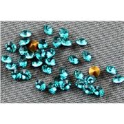 Swarovski Crystal 1028 Pointy Back Blue Zircon PP14 