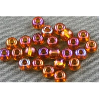 Czech Seed Bead Topaz AB 8/0 - Minimum 12g