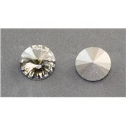 Swarovski Crystal 1122  Pointy Back Rivoli Silver Shade 14mm 