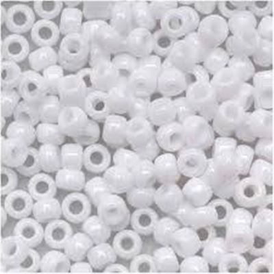 Toho Seed Bead White Opaque 8/0 - Minimum 12g