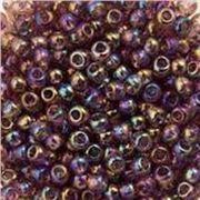 Toho Seed Bead Transparent Rainbow Med. Amethyst 8/0 - Minimum 12g 