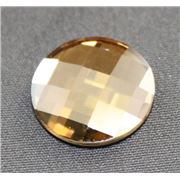 Swarovski Crystal 2035 Chessboard Circle Golden Shadow 14mm 