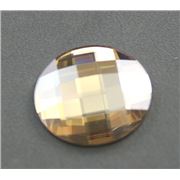 Swarovski Crystal 2493 Chessboard Golden Shadow 20mm