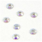 Swarovski Crystal 3128 Sew-on Round, 1 hole Crystal AB 3mm 