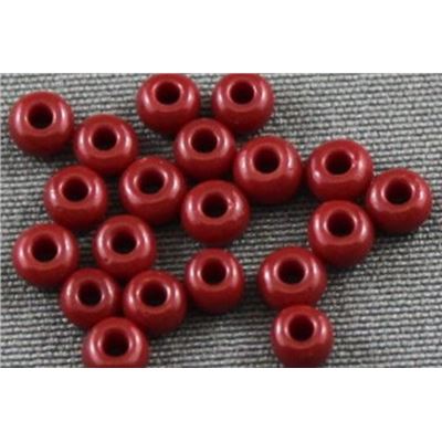 Czech Seed Bead Dark Red Opaque 8/0 - Minimum 12g