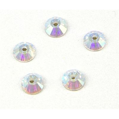 Swarovski Crystal 3128 Sew-on Round, 1 hole Crystal AB 4mm 