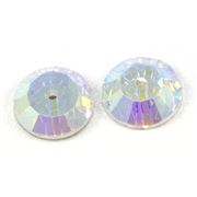 Swarovski Crystal 3188 Sew-on Round, 1 hole Crystal AB 8mm 