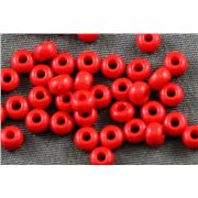 Czech Seed Bead Red Opaque 8/0 - Minimum 12g