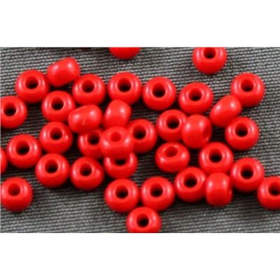 Czech Seed Bead Red Opaque 8/0 - Minimum 12g