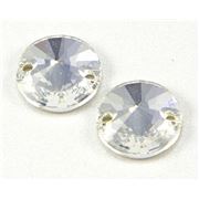 Swarovski Crystal 3200 Sew-on Round, point, 2 hole Crystal 10mm 