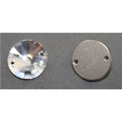 Swarovski Crystal 3200 Sew-on Round, point, 2 hole Crystal 14mm 