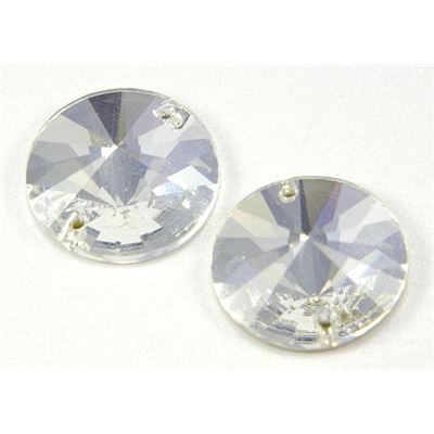 Swarovski Crystal 3200 Sew-on Round, point, 2 hole Crystal 18mm 