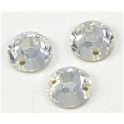 Swarovski Crystal 3204 Sew-on Round, flat, 2 hole Crystal 8mm 