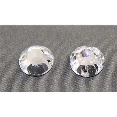 Swarovski Crystal 3200 Sew-on Round, flat, 2 hole Crystal 10mm 