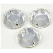 Swarovski Crystal 3204 Sew-on Round, flat, 2 hole Crystal 12mm 