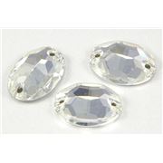 Swarovski Crystal 3210 Sew-on Oval, point, 2 hole Crystal 16x11mm 