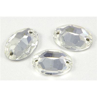 Swarovski Crystal 3210 Sew-on Oval, point, 2 hole Crystal 16x11mm 