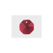 Preciosa Octagon 1 hole Siam Transparent 14mm ea